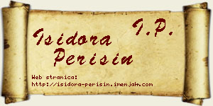 Isidora Perišin vizit kartica